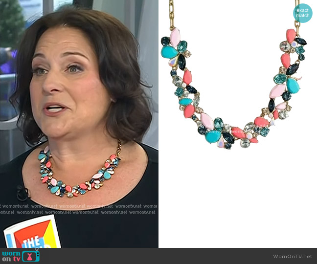 J. Crew Gemstone Statement Necklace worn by Jennifer Weiner on Today