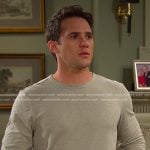 JJ’s grey long sleeve tee on Days of our Lives