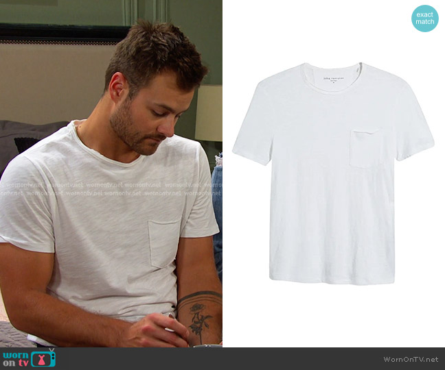 John Varvatos Cooper Washed Cotton Slub T-Shirt worn by Doug Williams III (Peyton Meyer) on Days of our Lives