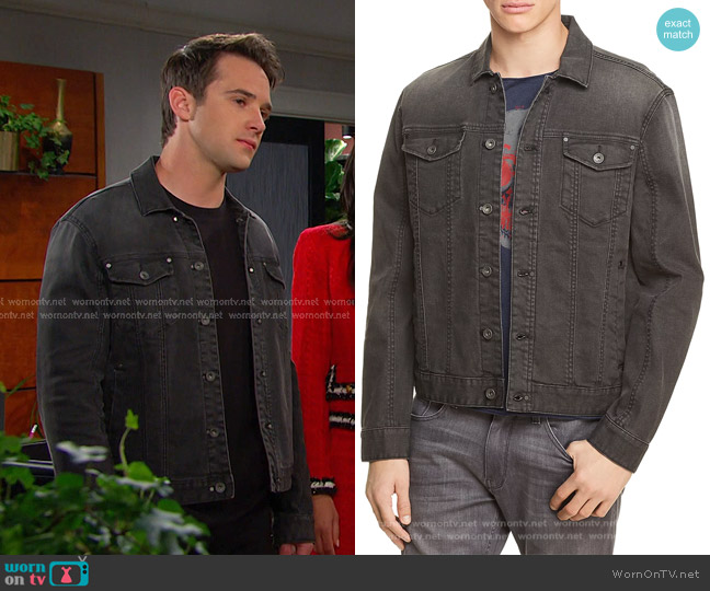 John Varvatos Denim Trucker Jacket worn by JJ Deveraux (Casey Allen Moss) on Days of our Lives