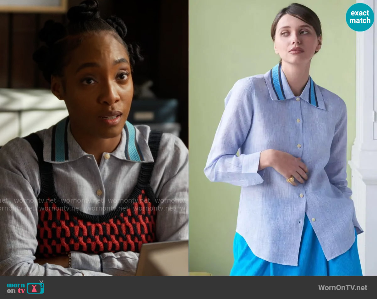 Jupe by Jackie Bluebell Shirt worn by Faith Mitchell (Iantha Richardson) on Will Trent