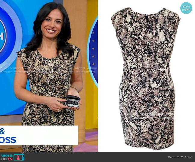 Kenneth Cole Snake Print Dress worn by Dr. Tara Narula on Good Morning America