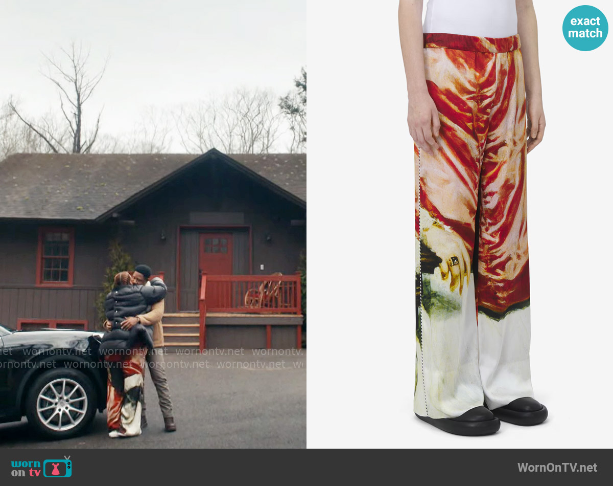 McQueen Wide Leg Trousers worn by Robyn McCall (Queen Latifah) on The Equalizer