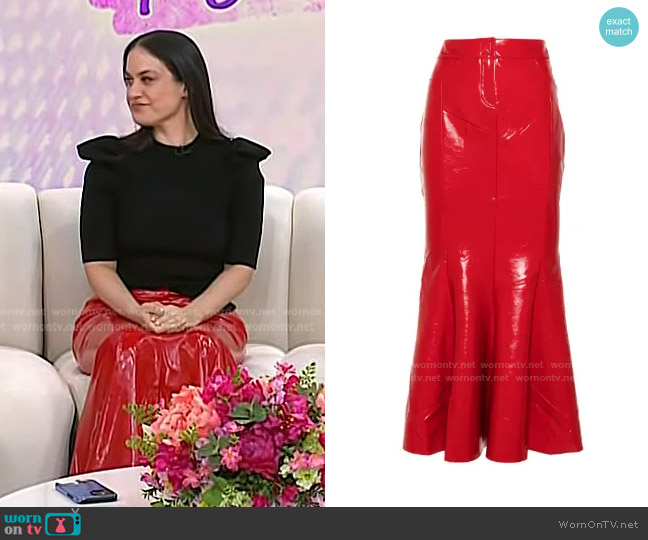 Norma Kamali Fishtail Midi Skirt worn by Donna Farizan on Today