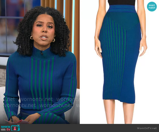 Ohne Titel Plaited Rib Skirt worn by Adriana Diaz on CBS Mornings