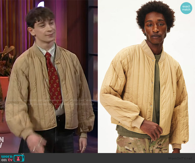Rains Banja Liner Jacket worn by Louis McCartney on The Kelly Clarkson Show