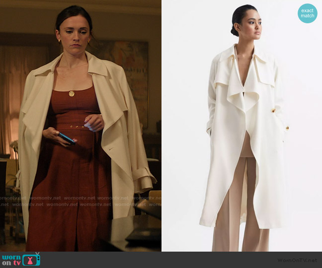 Reiss Eden Trench Coat worn by Kate (Charlotte Ritchie) on You