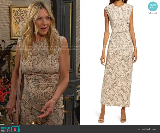 Fourteenth Place Ruched Jersey Dress worn by Kristen DiMera (Stacy Haiduk) on Days of our Lives
