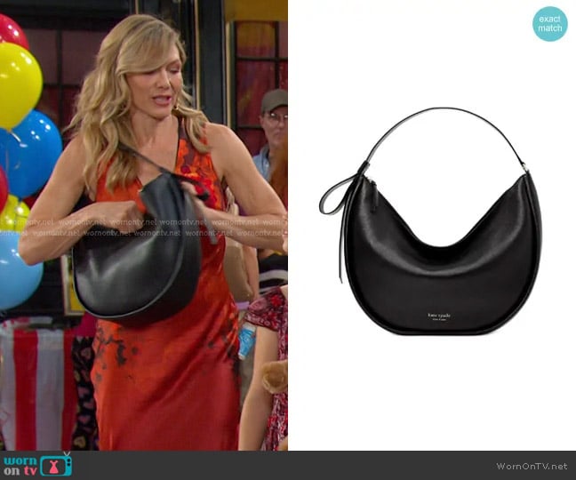 Kate Spade Smile Leather Shoulder Bag worn by Kristen DiMera (Stacy Haiduk) on Days of our Lives