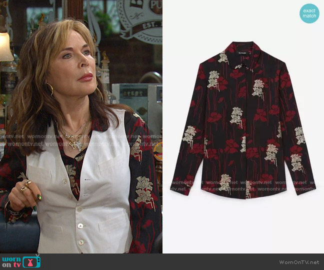 The Kooples Poppy Shirt worn by Kate Roberts (Lauren Koslow) on Days of our Lives