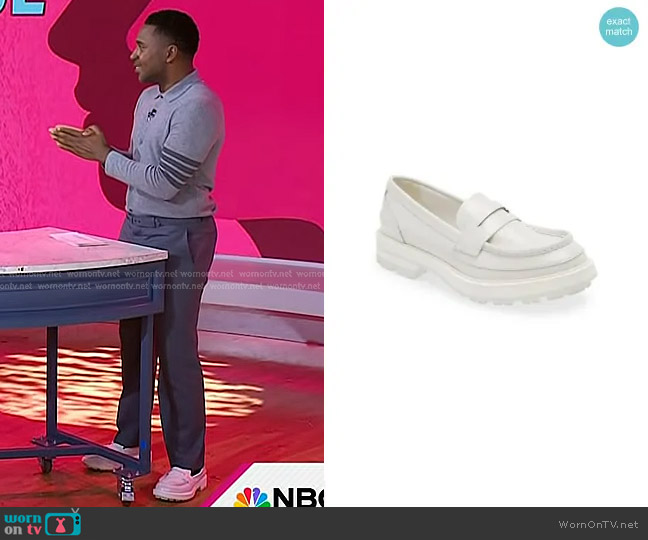 Alexander McQueen The Seam Lug Sole Penny Loafer worn by Justin Sylvester on Today