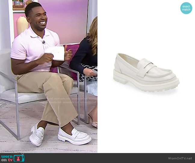 Alexander McQueen The Seam Lug Sole Penny Loafer worn by Justin Sylvester on Today