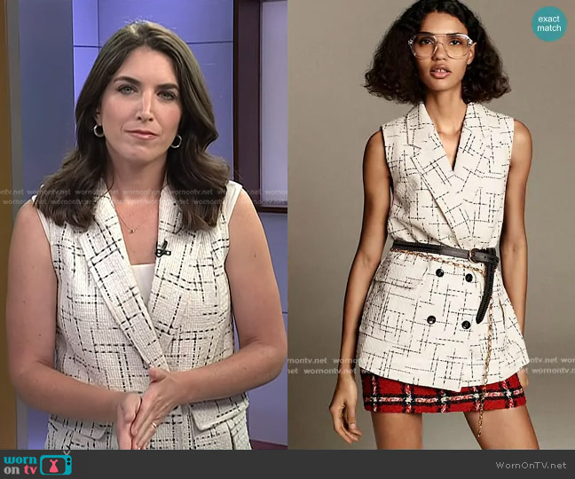 Maeve Tweed Vest worn by Liz Kreutz on Today
