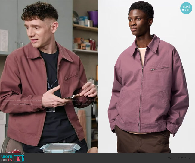 Uniqlo Zip-Up Blouson Jacket worn by Jacob Hill (Chris Perfetti) on Abbott Elementary