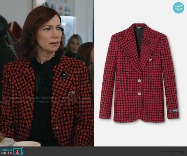 Versace Check-pattern Blazer worn by Elsbeth Tascioni (Carrie Preston) on Elsbeth