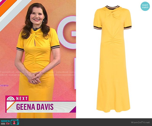 Wales Bonner Wing Logo-embroidered Dress worn by Geena Davis on Today