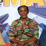 Wunmi Mosaku’s multicolor striped shirtdress on Good Morning America