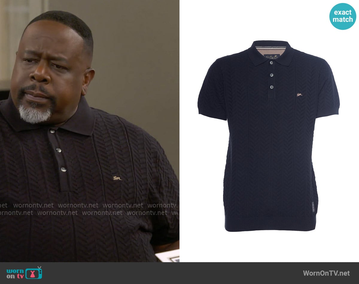 A Tiziano Jamie Polo worn by Calvin (Cedric The Entertainer) on The Neighborhood