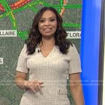 Adelle’s light beige tweed dress on Today