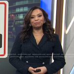Adelle’s navy tweed blazer dress on Today
