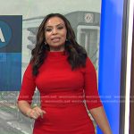 Adelle’s red belted sheath dress on Today
