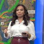 Adelle’s red leather skirt on Today