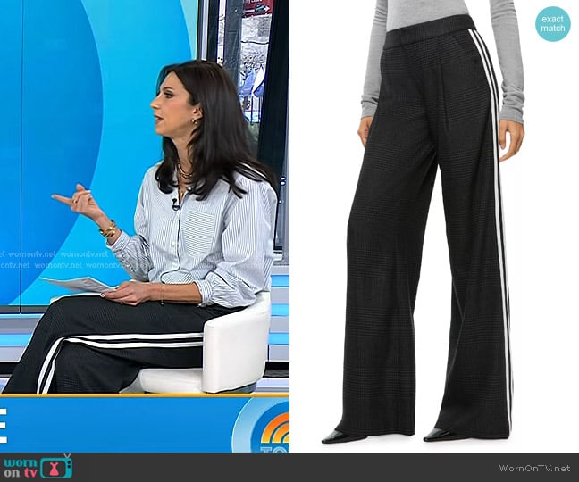 Alice + Olivia Eric Pant with Side Stripe in Charcoal Grey Melange worn by Dr. Natalie Azar on Today