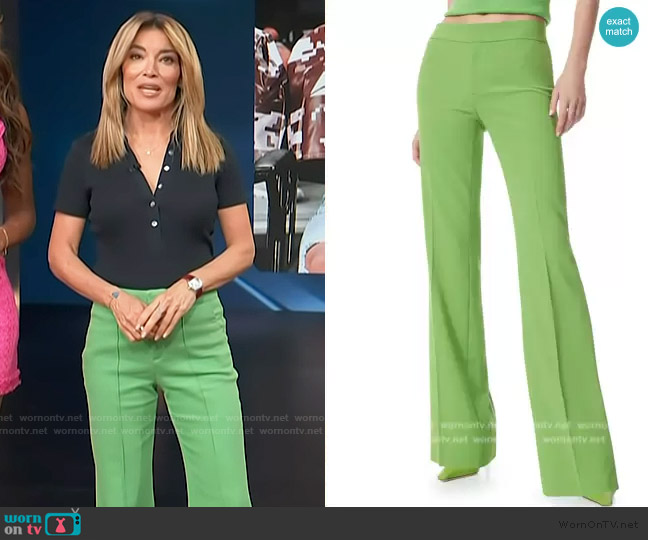 Alice + Olivia Livi Wide Leg Pants worn by Kit Hoover on Access Hollywood