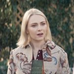 Alice’s beige floral jacket on Grosse Pointe Garden Society