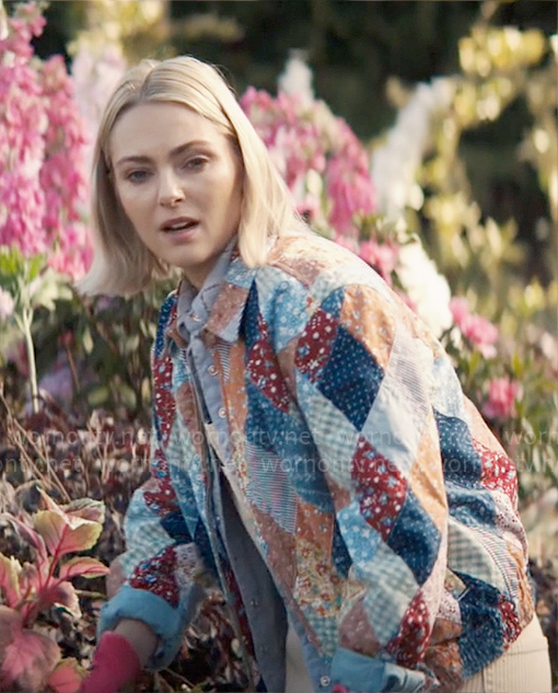 Alice’s patchwork jacket on Grosse Pointe Garden Society