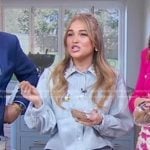Alix Traeger’s pearl embellished denim shirt and jeans on Good Morning America