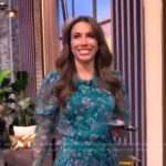Alyssa’s blue floral print mini dress on The View