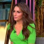 Alyssa’s green knit polo sweater on The View