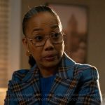 Amanda’s blue plaid blazer on Will Trent