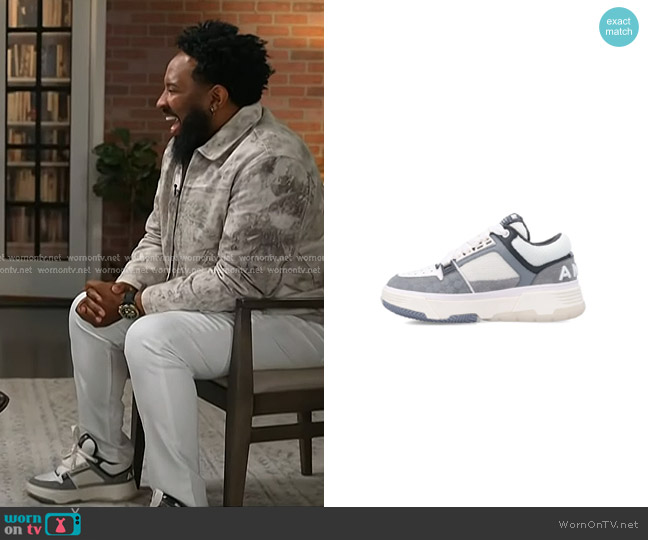Amiri MA Quad Sneakers worn by Pastor Mike Jr. on Today