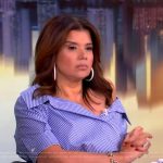 Ana’s blue striped shirtdress on The View