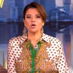 Ana’s paisley print dress on The View