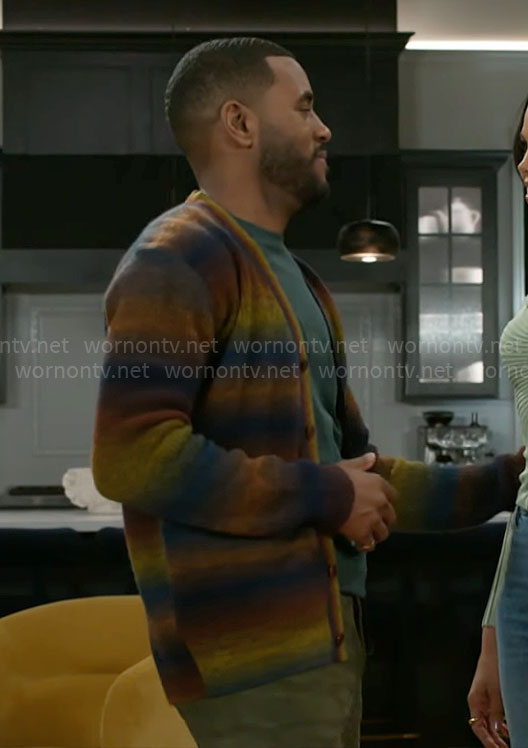 Andre’s ombre cardigan on Beyond the Gates