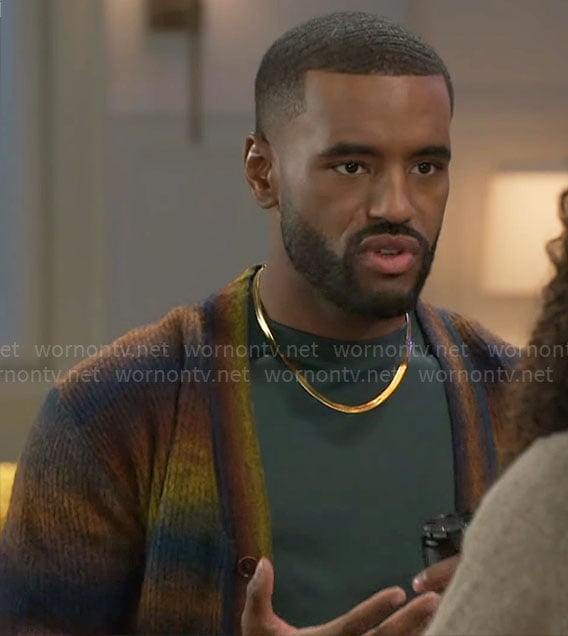 Andre’s ombre cardigan on Beyond the Gates