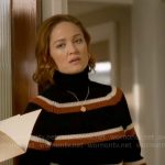 Angie’s black striped turtleneck sweater on Will Trent