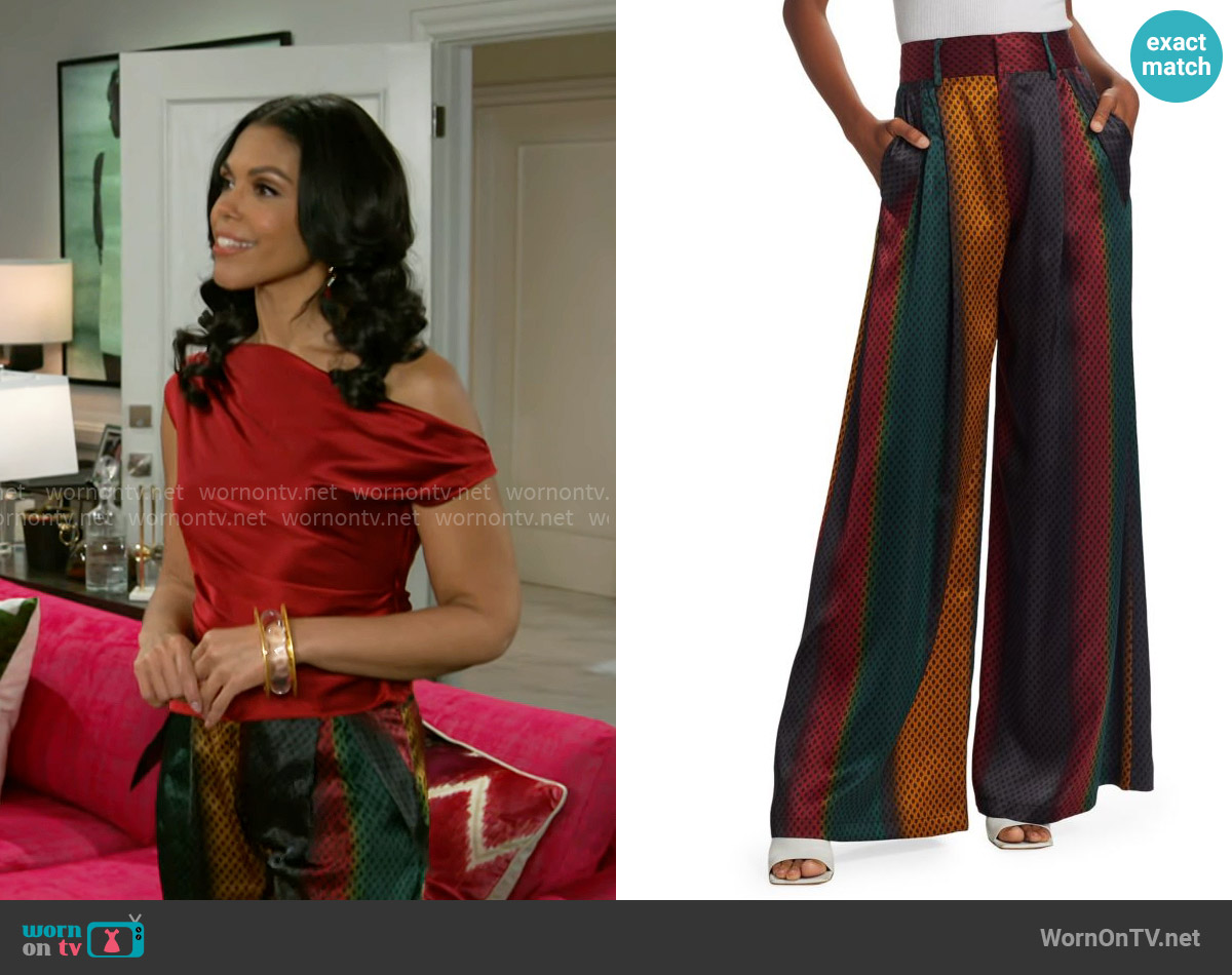 AnOnlyChild Hayes Silk Ombré Pants worn by Dani Dupree (Karla Mosley) on Beyond the Gates