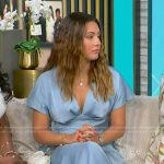 Ariana’s blue satin dress on Tamron Hall Show