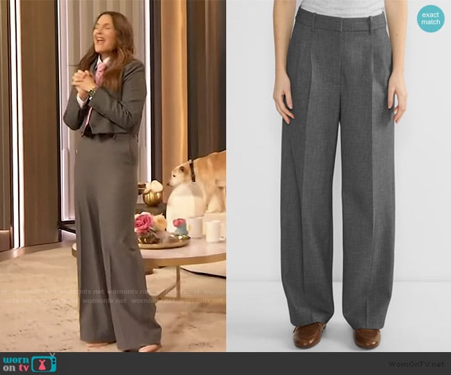 Babaton Pleated Pant worn by Drew Barrymore on The Drew Barrymore Show