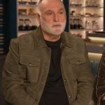 Jose Andres’s green suede jacket on Access Hollywood
