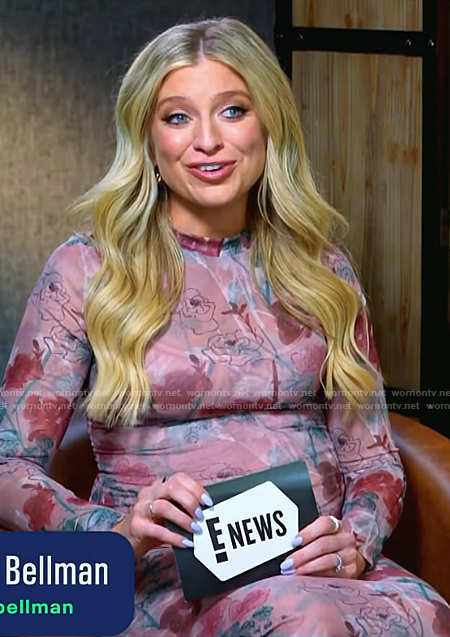 Ashley’s floral print mesh dress on E! News
