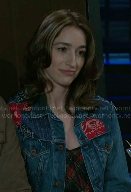 Ashley’s bandana denim jacket on Beyond the Gates