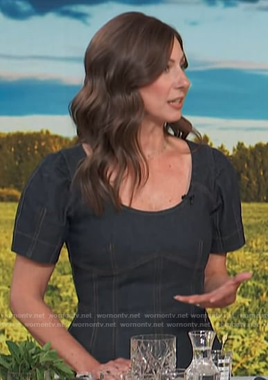 Ashley Frey’s denim dress on Access Hollywood