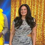 Ashley Graham’s grey print cutout dress on Today