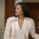 Audra’s white sleeveless blazer dress on The Young and the Restless