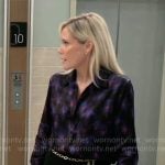 Ava’s purple floral blouse on General Hospital